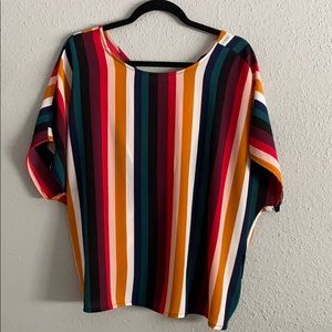 Reversible striped top